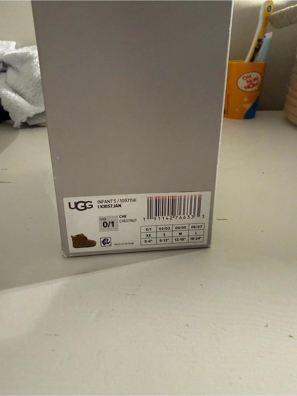 UGG Kids Chestnut Suede Boots with Red Laces